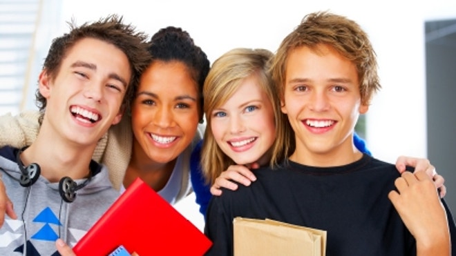 group of teens